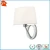 Import Retro 40W chrome base steel opal white fabric bedside wall lamp from China