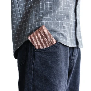 RFID Blocking Slim minimalist business card holder case mens wallet leather for men leather card holder wallet leather card case