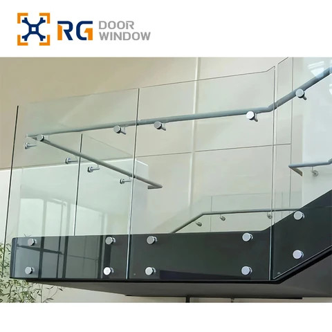 Buy Rg140 Invisible Frame Railing Tempered Exterior Glass Balcony ...