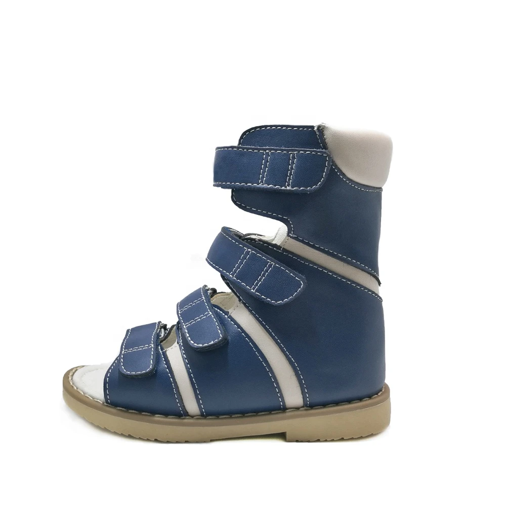 Rigid Genuine leather toddler / children / kids high heel orthopedic shoes for supinator foot