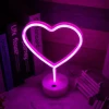 Romantic heart neon light sign table light for girl friend valentine&#39;s day christmas gift