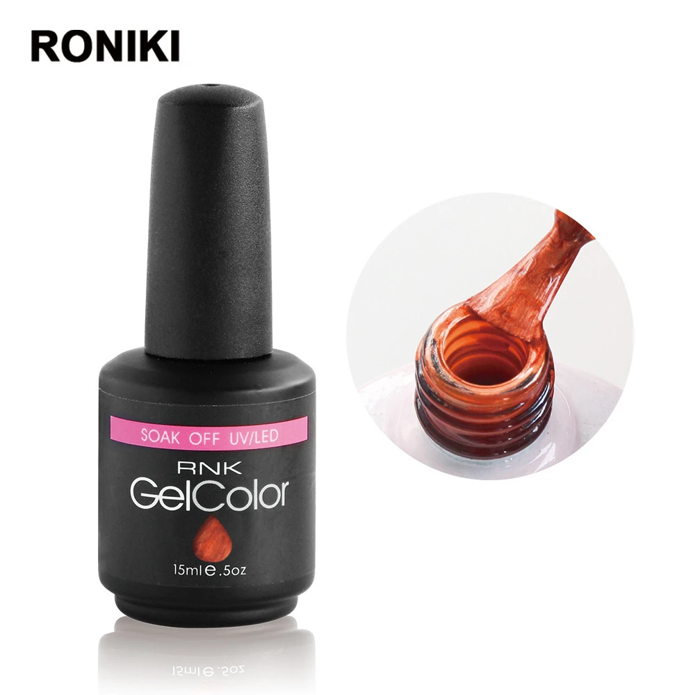 RONIKI Wholesale Organic Uv Gel Metallic Color Soak Off Global Fashion Nail Gel Polish