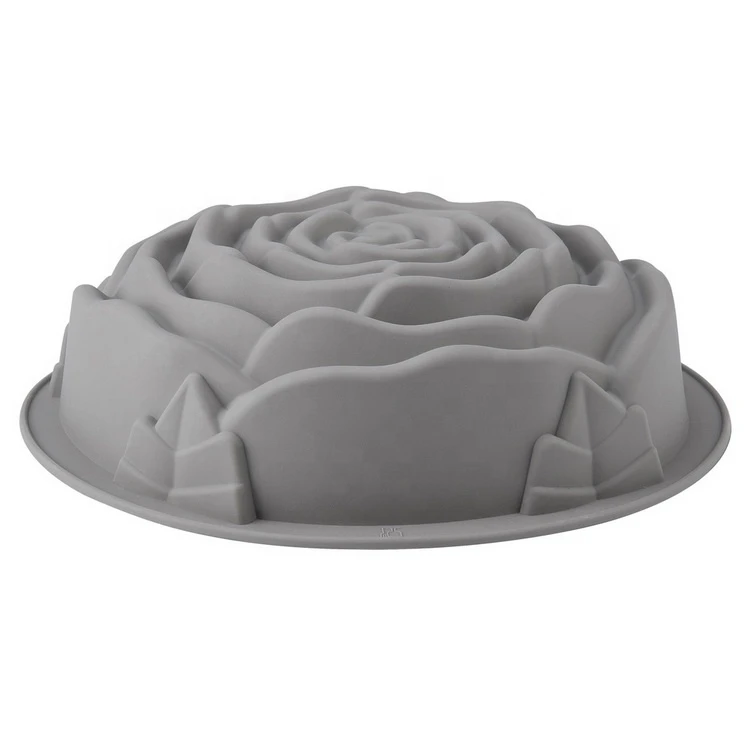Rose Shape Silicone Cake Mould Bread Mould Fluted Cake Pan Baking Mold