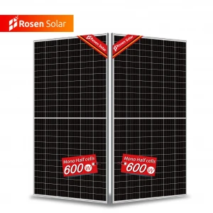 Rosen 280W to 500W 550W 600W Half Cell Higher Efficiency Monocrystalline Solar Panel Power System and Solar Module Solar Energy