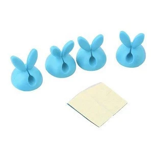 Round Shape Creative Desktop Self Adhesive Silicone Cable Wire Organizer Cable Wire Winder