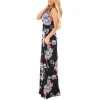 RTS Wholesale Fashion Women Loose Sleeveless dress summer lady Floral Maxi Dress