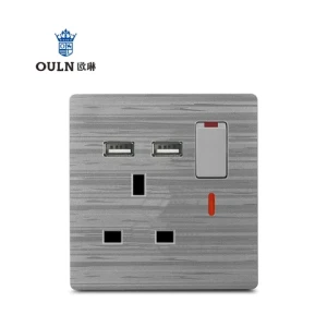 S50 New design usb socket and power socket high quality SASO SQM  Saudi Arabia British standard 16A  220V light  switch