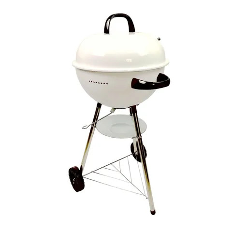 Sale outdoor White round 18.5 inch kettle barbecue Grill portable charcoal bbq grills for 3-5 camping