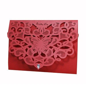 Personalized Laser Cut Chinese Wedding Invitation Card With