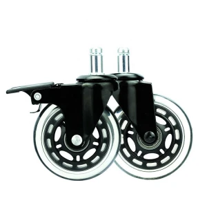 Sample transparent 2 2.5 3 4 inch stem furniture swivel office chair caster wheels