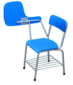 school furniture folding chair with wood writing pad