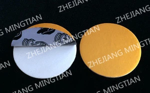 security high quality corrosion resistant golden aluminum foil cap and closure seal lid with printing pattern for chemical
