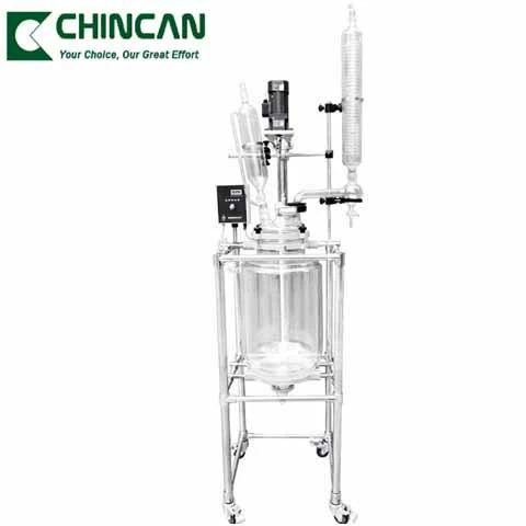SF-50L 100L 150L 200L Double Wall Jacketed Glass Reactor