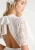 Import Short Sleeve Backless Front Open White Lace  Dress from China