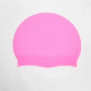 silicone adult plain color swimming caps for man and women with logo customized