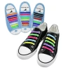Silicone shoelace No binding no tying lazy shoelaces versatile color silicone adult fashion elastic shoelaces