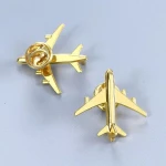 Silver A380 Aviation pin Garment Decoration Metal Badge Metal Airplane Lapel Pin without box