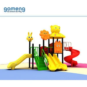 Simple outdoor playground equipment with children slide swing sets toys for kids Square tube cheap hot sale