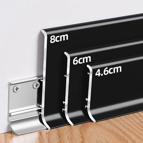 Skirting Profile Decorative Metal Profile Hotel Trim Edge Protectors Metal Baseboard Aluminum Skirting Board