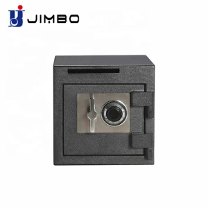 Small black steel household luxury deposit jewelry money coin home drop cash depository safe box