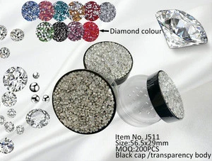 Small Custom Order Diamond loose powder cosmetic jars with sifter