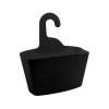 Small plastic hanging storage basket with hook