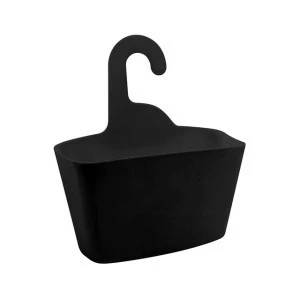 Small plastic hanging storage basket with hook
