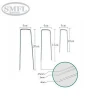SMFL Anti-Rust 4 Inch Flat Top U Shaped  Stakes/Spikes/Pins/Pegs - Galvanized Sod  Staples