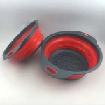 (SN359)Food grade wash fruit vegetables collapsible colander strainer