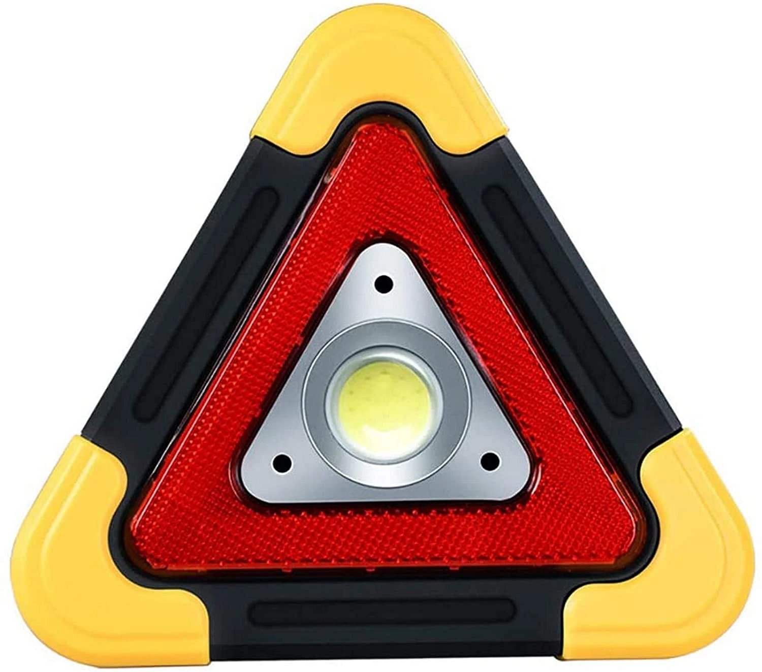 Solar Triangle Car Warning Light LED Work Lights and Road Flares Emergency Lights with USB Port and Emergency SOS Mode