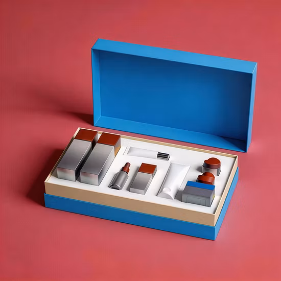 Eco-Friendly Luxury Skincare Set Custom Printed Designs Mink Lashes Cardboard Gift Boxes Biodegradable Recycled Materials
