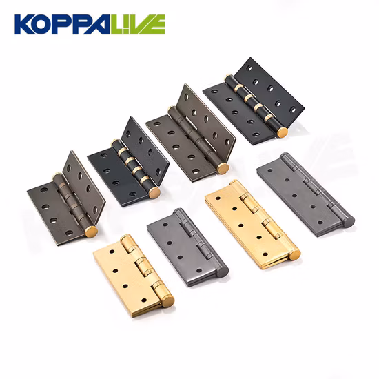 Koppalive Luxury Brass Butt Hinge 4 Inch &amp; 5 Inch Heavy Duty Silent Mute Plain Ball Bearing Folding Full Mortise Door Hinge