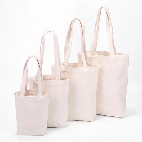 Spot wholesale high-quality canvas tote bag blank custom logo shopping bag reusable fold cloth bag