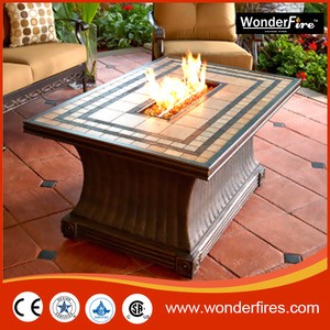 Square Magnesia outdoor Gas Fire Pit/outdoor fire pits