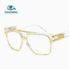 Square Semi Rimless Eyeglasses Men Fashion Fake Glasses Frame Male Clear Optical Eyeglass Frames Optical Eyewear Frames 2018