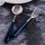 Import stainless steel ceramic handle fruit fork and spoon flatware wholesale fork and spoon stainless steel cutlery with porcelain from China