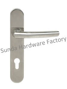 Stainless Steel Door Lever Handle with Plate , China Supplier
