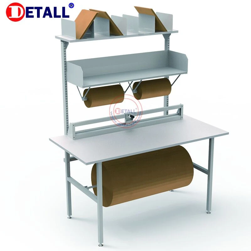 stainless steel packing table/workbench/worktables/station with packing table cutting