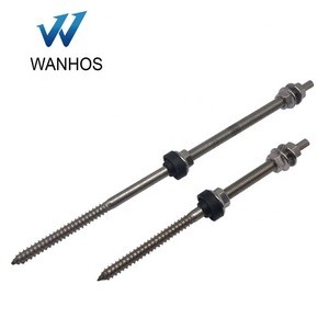 steel hanger bolts with nuts and washers For Solar Metal Roof Mounting