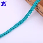 Stocks wholesale colorful fringe lace trim decorative Pom Pom lace trim