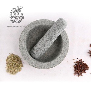 Stone crafts natural granite small grey mortar and pestle 9*7 cm stone bowls