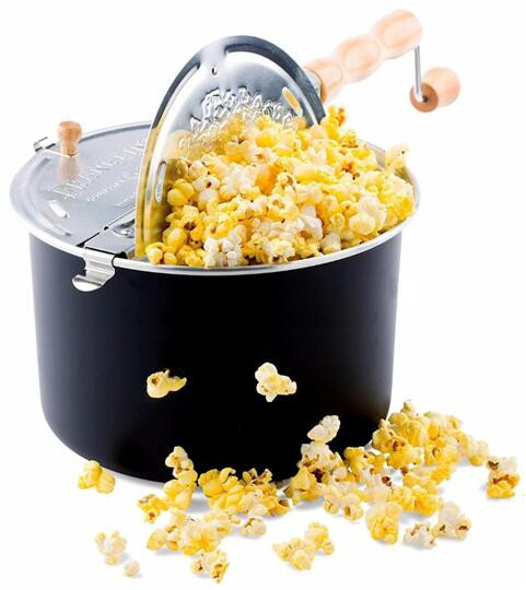 Buy Stovetop Popcorn Maker Pop Popcorn Popper Hand Stirring Crank ...