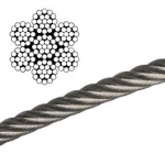 Structure 35*7WS + IWRC Diameter 12 14 16 18 20 22 28mm Galvanized Steel Wire Ropes For Construction Tower Crane  Electric Hoist