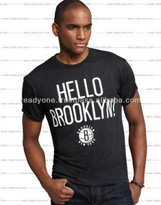 Summer dress custom logo printed black o-neck mens T shirt