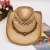 Import Summer Handmade Sunside Ribbon Jazz Wide Brim Western Cowboy Straw Hat from China
