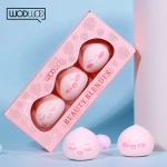 Super Cute WODWOD Best Selling Makeup Sponge Pink 3pcs / Set of Environmental Friendly Emoji Makeup Blender Cosmetic Puff