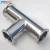 Import SUS304 stainless steel food grade three-way polished sanitary and clean three-line pipeline three-way chuck clamp quick assembly from China