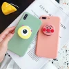 sweety color silicone covers cute cell phone cartoon stand sockets for apple iphone 7 mobile phone accessories 8plus case