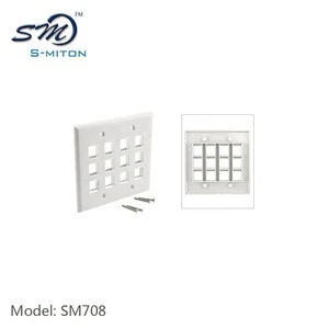 Telephone 116*114mm FacePlate 12 Port Wall Panel