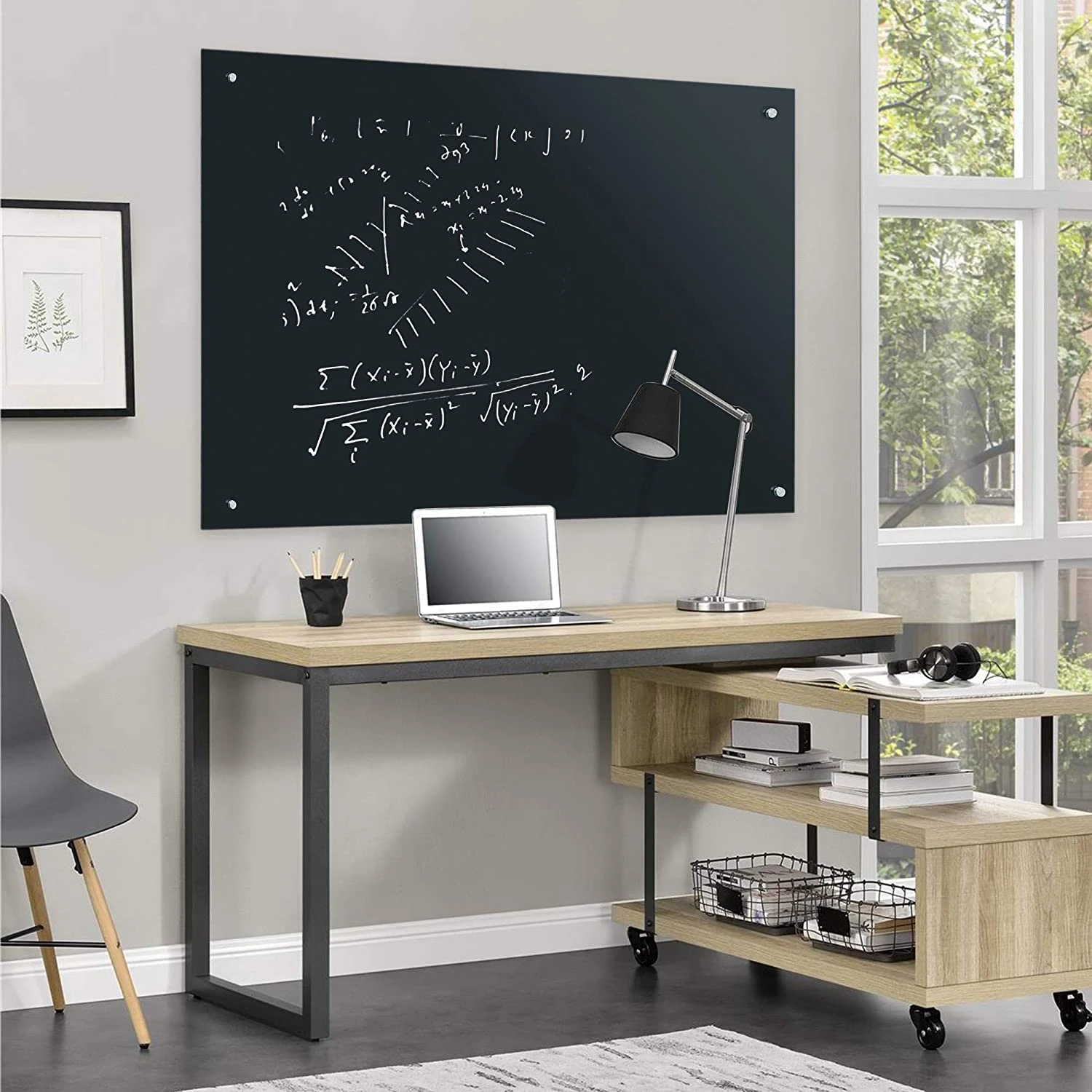 Tempered glass board,Magnetic black board with super smooth surface and easy  clean